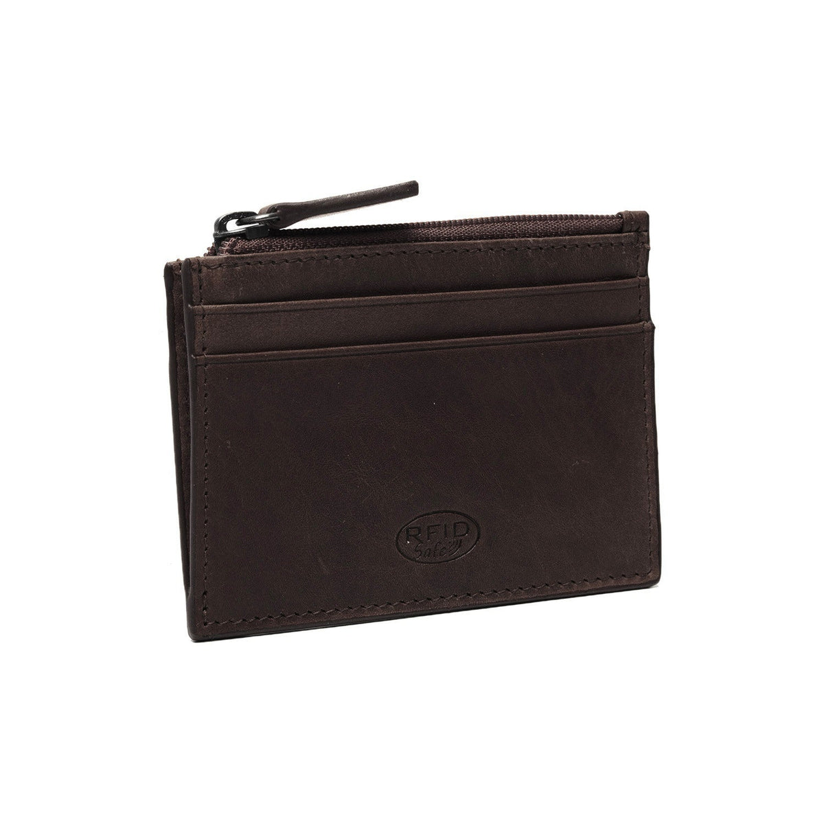 Brown Leather Card Wallet pour Femme, detail view 4