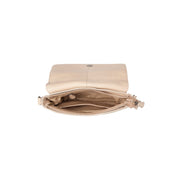 Ann Full-Grain Leather Crossbody Bag pour Femme - Structured Side Profile Showing Gusset Depth &amp; Expansion Capacity