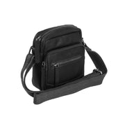 Bremen Full-Grain Leather Crossbody Bag pour Homme in Classic 100% Full-Grain Leather - Full Exterior Front Profile View | Acheter en ligne