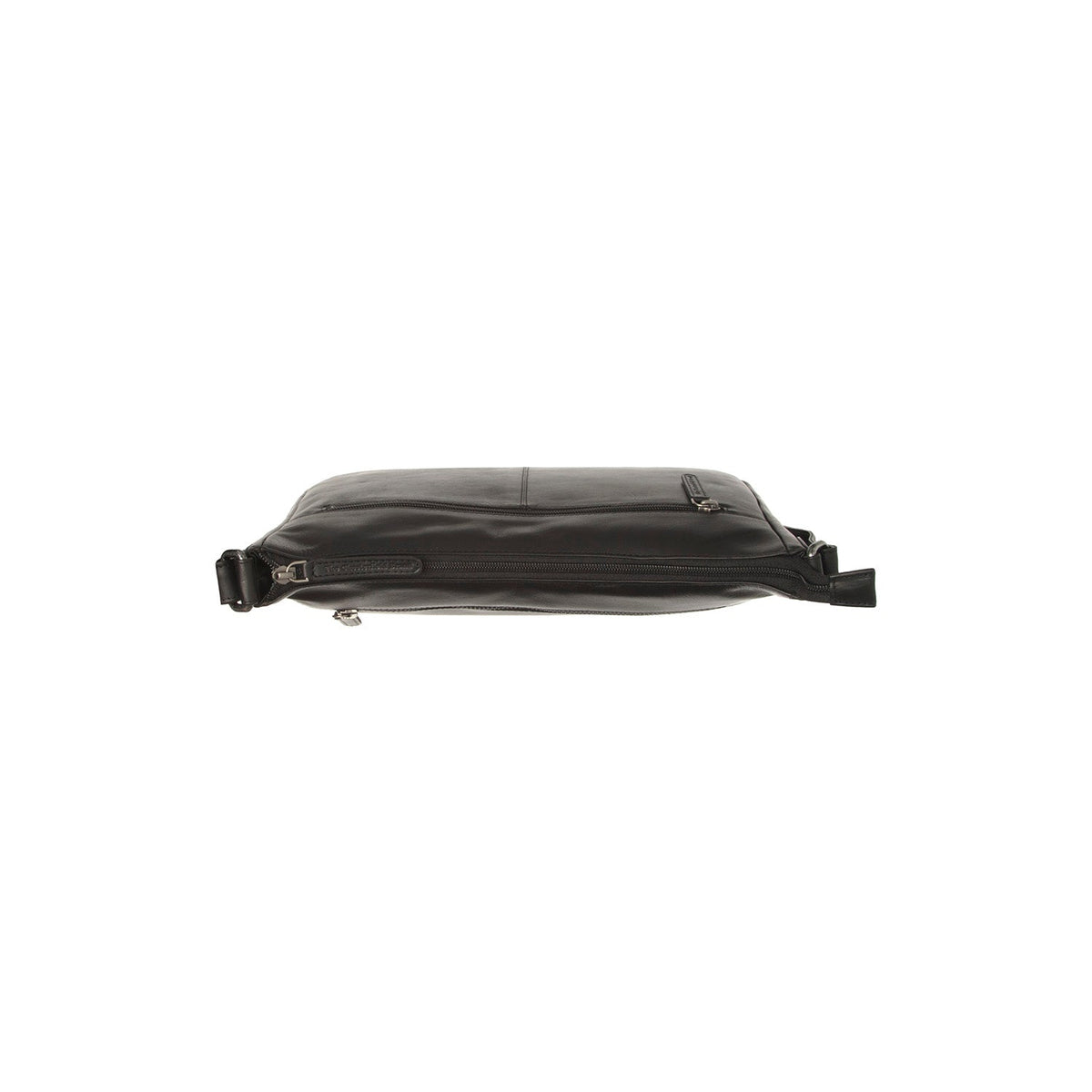 Loraine Full-Grain Leather Crossbody Bag pour Femme - Structured Side Profile Showing Gusset Depth &amp; Expansion Capacity