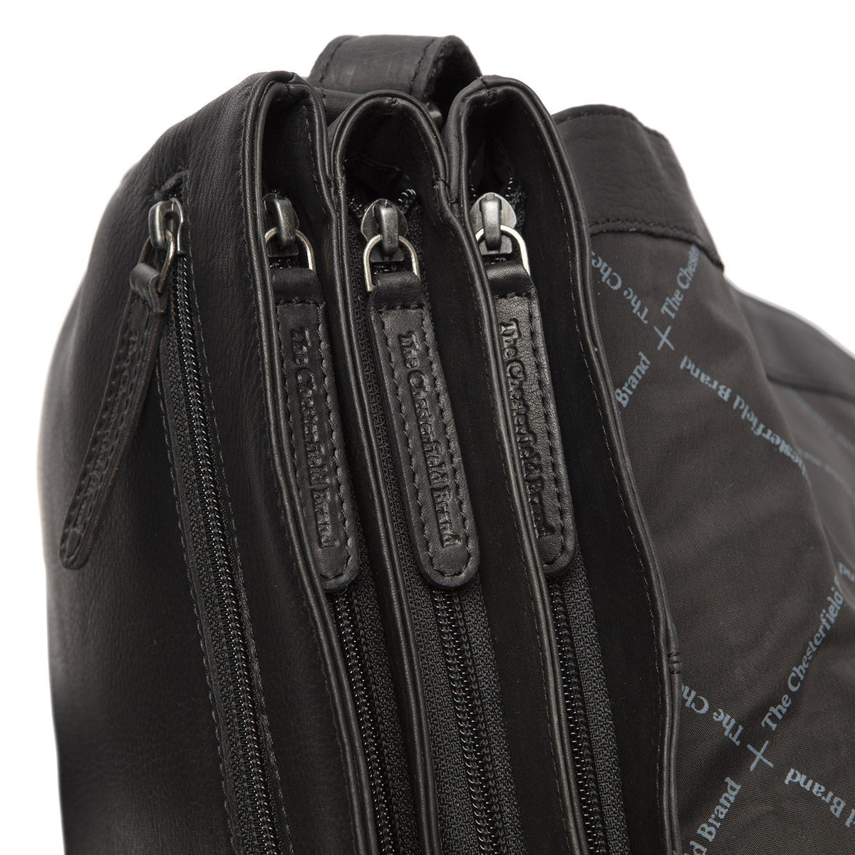 Millie Full-Grain Leather Crossbody Bag pour Femme - Structured Side Profile Showing Gusset Depth &amp; Expansion Capacity