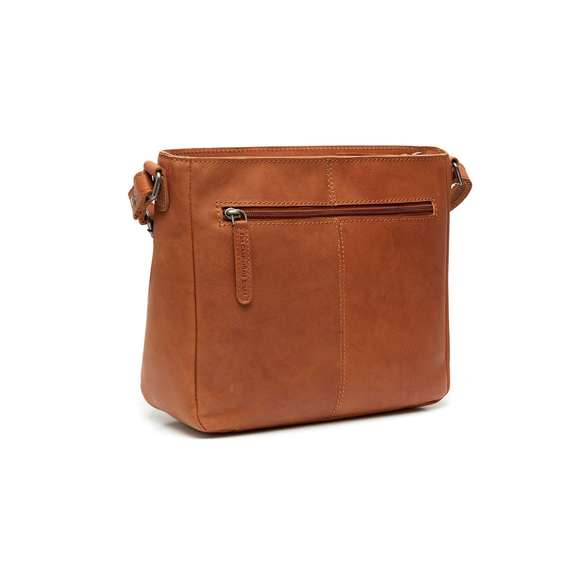 
Cognac Leather Crossbody Bag Mumbai, detail view 4