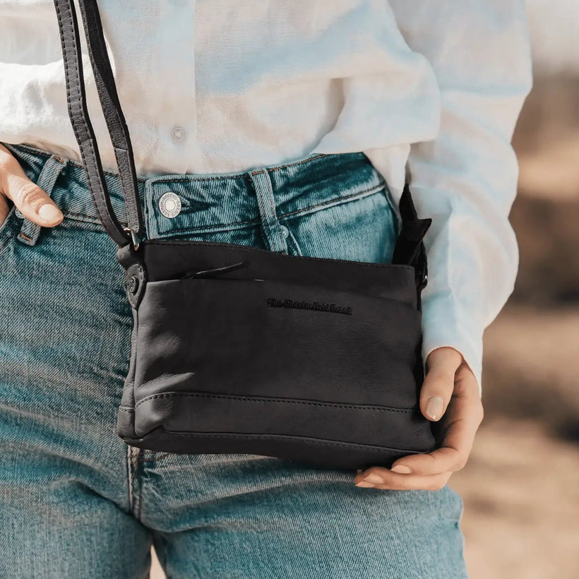 Salerno Sac besace en cuir pleine fleur