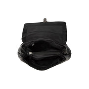 
Vue détaillée of Classic Collar & Heavy-Duty Zipper Hardware on Angera Sac à main en cuir pleine fleur