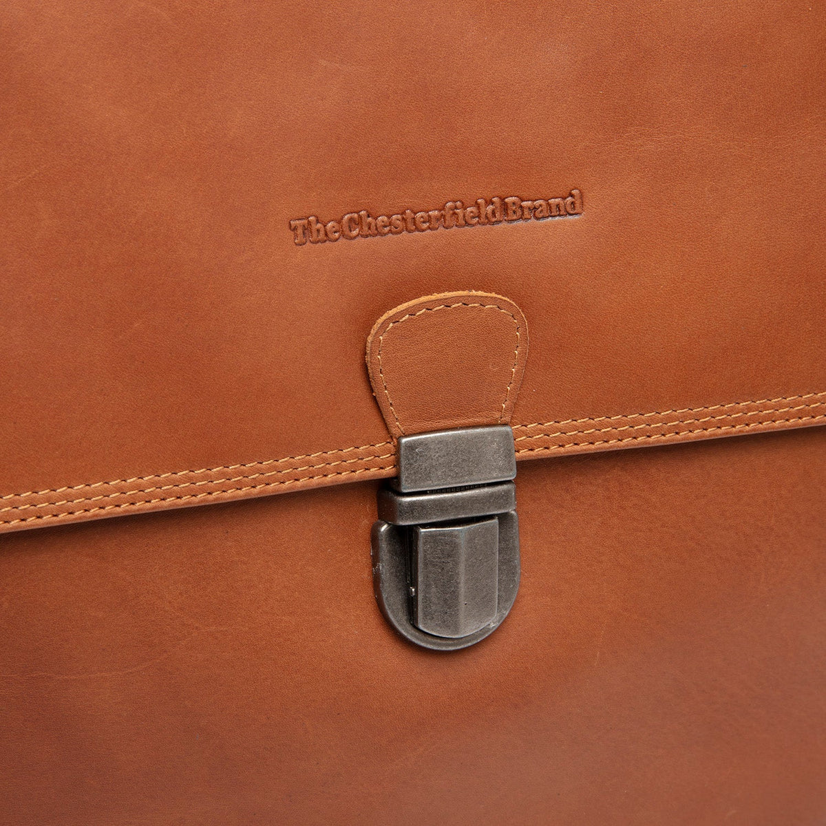 
Cognac Leather Handbag Angera, detail view 1