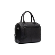 Styled Fit Perspective of Langton Full-Grain Leather Handbag pour Femme on Model - Natural Daylight Drape