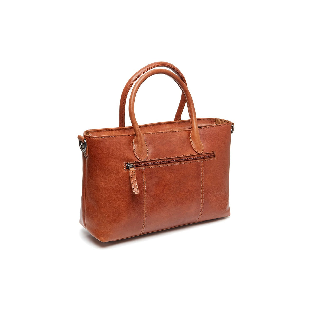 
Cognac Leather Handbag Pergamino, detail view 4