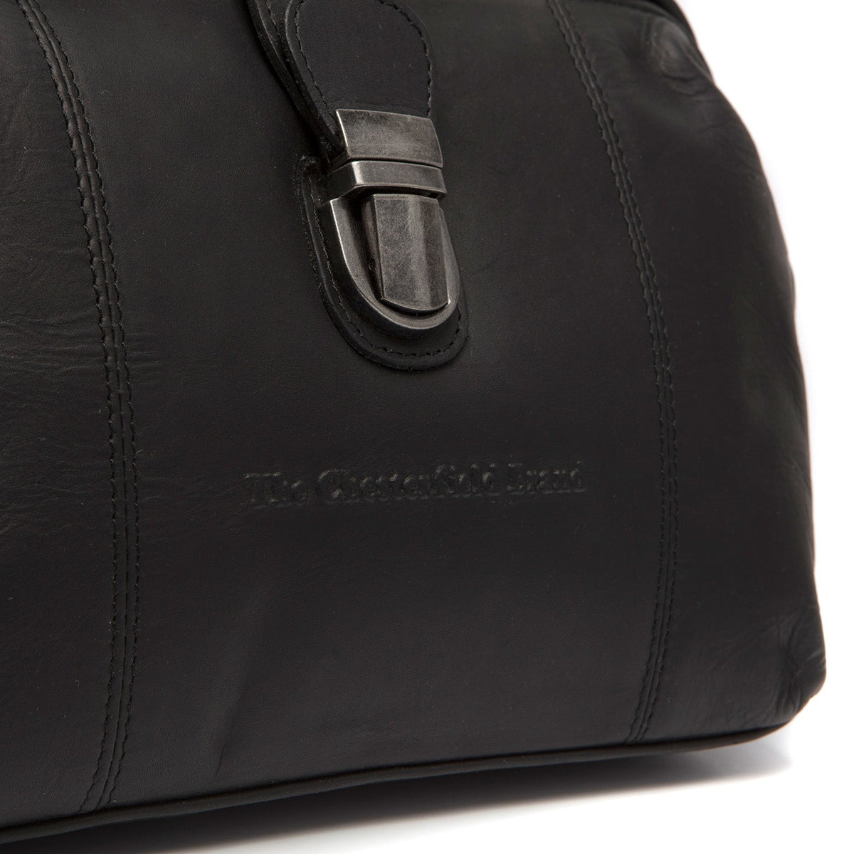 Vue détaillée of Classic Collar &amp; Heavy-Duty Zipper Hardware on Rachael Full-Grain Leather Handbag pour Femme