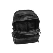 
Solid Antique Brass Hardware & Heavy-Duty Dual Zipper Detail on Austin Sac à dos d'ordinateur en cuir pleine fleur