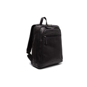 Detroit Full-Grain Leather Laptop Backpack pour Femme in Classic 100% Full-Grain Leather - Full Exterior Front Profile View | Acheter en ligne
