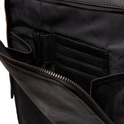 Solid Antique Brass Hardware &amp; Heavy-Duty Dual Zipper Detail on Jasper Full-Grain Leather Laptop Backpack pour Femme