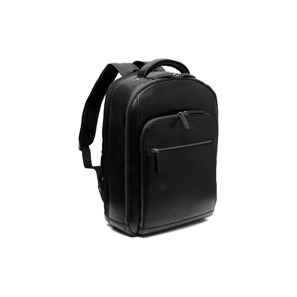 Maggiore Full-Grain Leather Laptop Backpack pour Homme in Classic 100% Full-Grain Leather - Full Exterior Front Profile View | Acheter en ligne