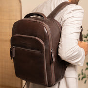 Maggiore Full-Grain Leather Laptop Backpack pour Homme – Vue produit alternative 2