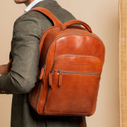 Maggiore Full-Grain Leather Laptop Backpack pour Homme – Vue produit alternative 2
