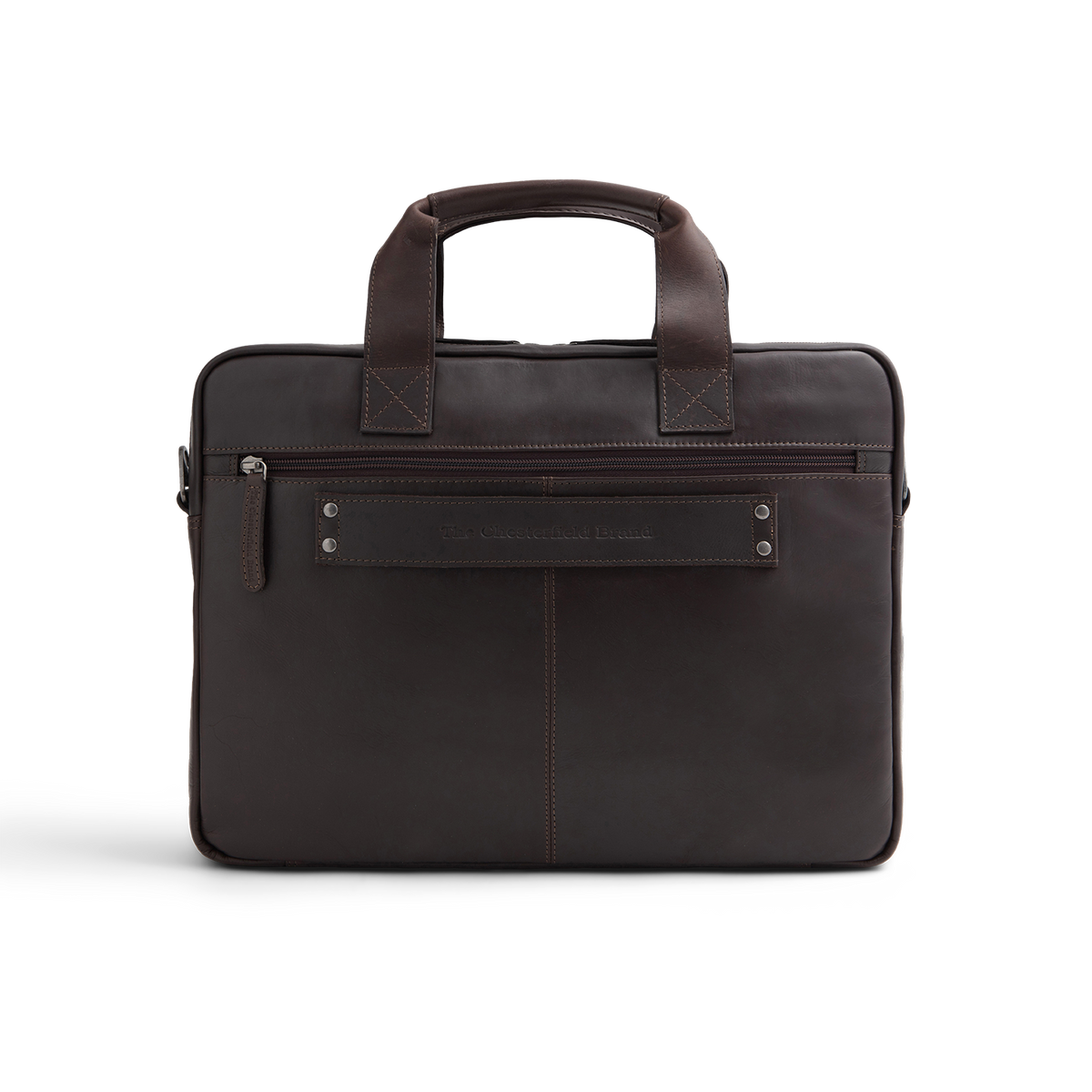 Brown Leather Laptop Bag Calvi, detail view 11