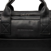 
Solid Antique Brass Hardware & Heavy-Duty Dual Zipper Detail on Frazer Sacoche d'ordinateur en cuir pleine fleur