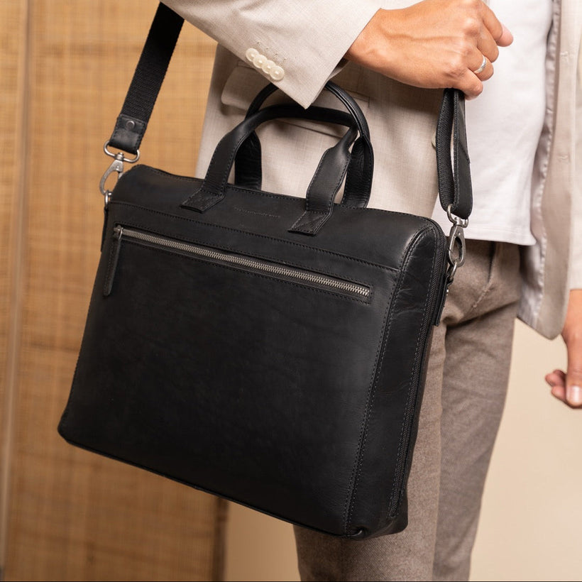 Levanto Full-Grain Leather Laptop Bag pour Femme