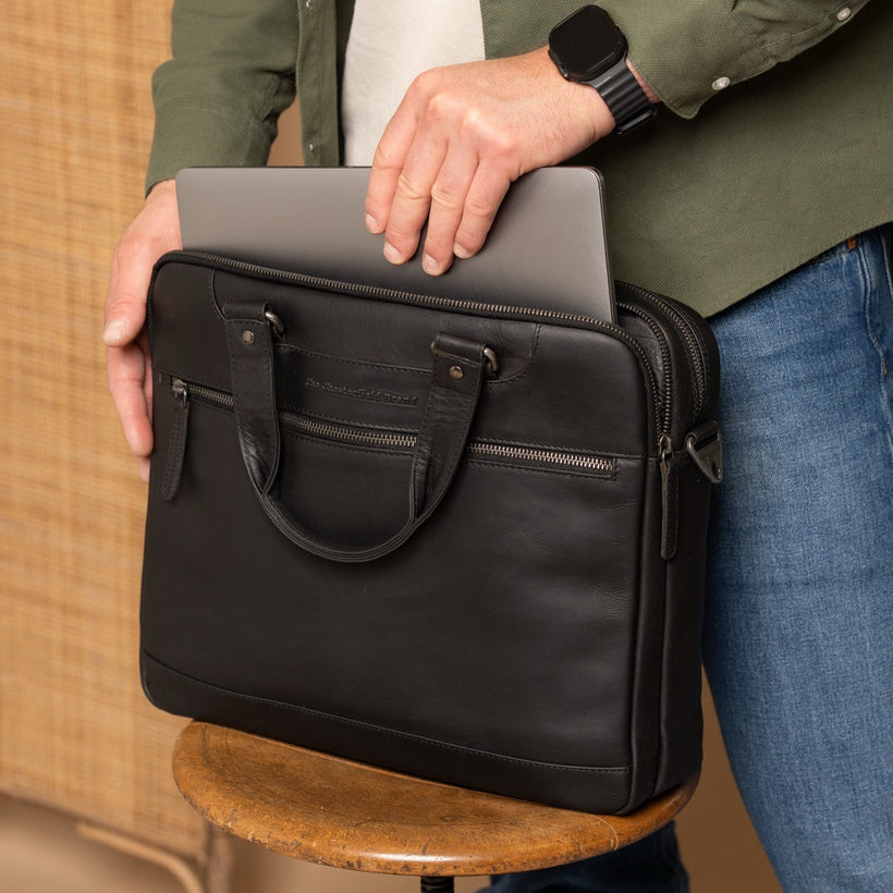 Montara Full-Grain Leather Laptop Bag pour Femme