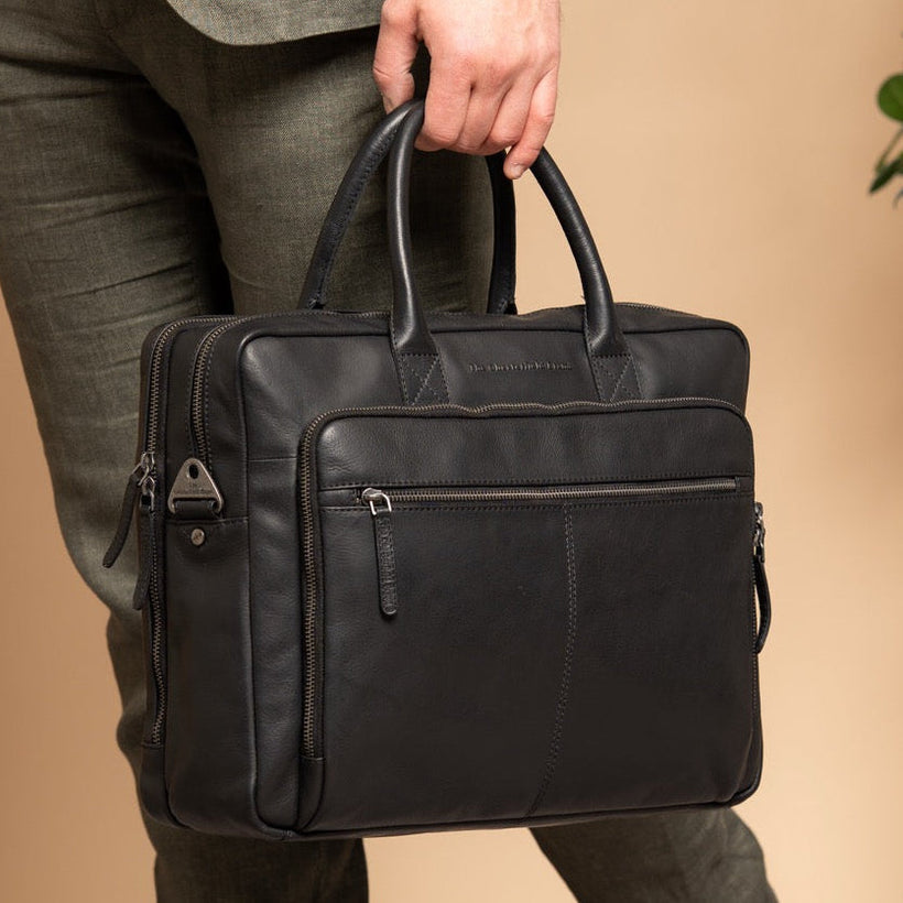 Tacama Full-Grain Leather Laptop Bag pour Femme