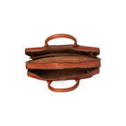 Cognac Leather Laptop Bag Tacama, detail view 5