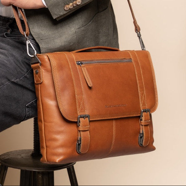Veneto Full-Grain Leather Laptop Bag pour Femme