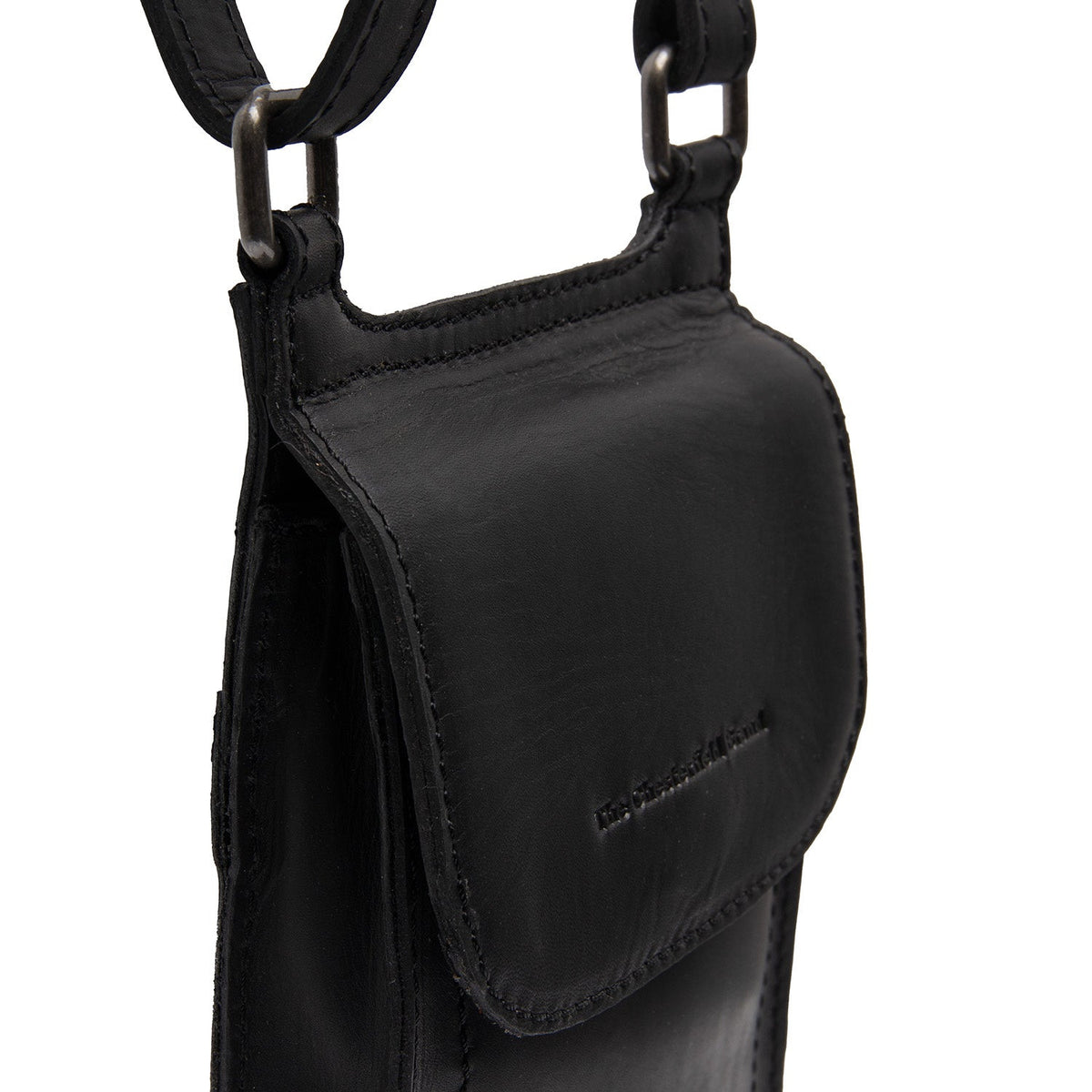 
Nebra Cuir Pleine Fleur Phone Bag - Vue de profil mettant en valeur la coupe de manche ergonomique