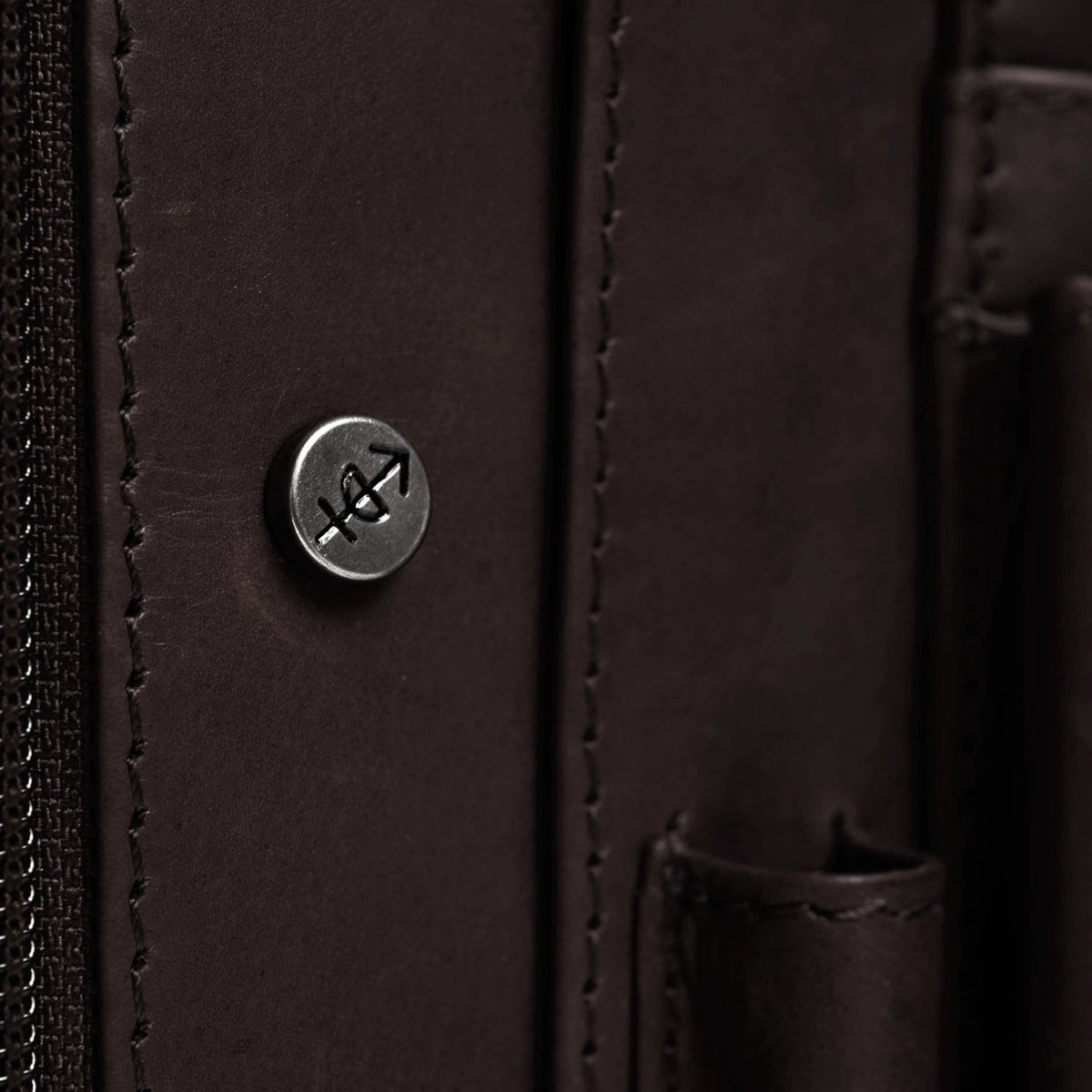Brown Leather Portfolio Barnet pour Femme, detail view 1