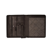 Tailored Rib Cuffs &amp; Hem Craftsmanship Construction Detail on Leather Portfolio Barnet pour Femme