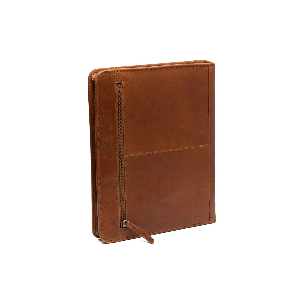 Cognac Leather Portfolio Moreton pour Femme, detail view 5