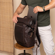 Remo Full-Grain Leather Roll-top Backpack pour Femme – Vue produit alternative 3