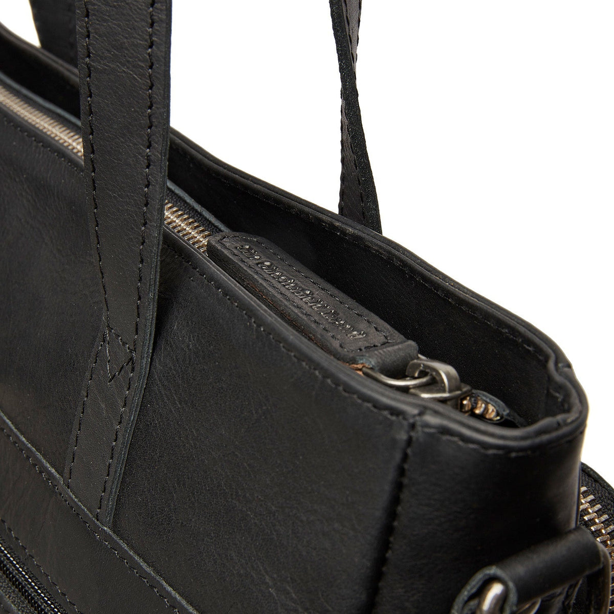 Alicante Full-Grain Leather Shopper pour Femme - Structured Side Profile Showing Gusset Depth &amp; Expansion Capacity