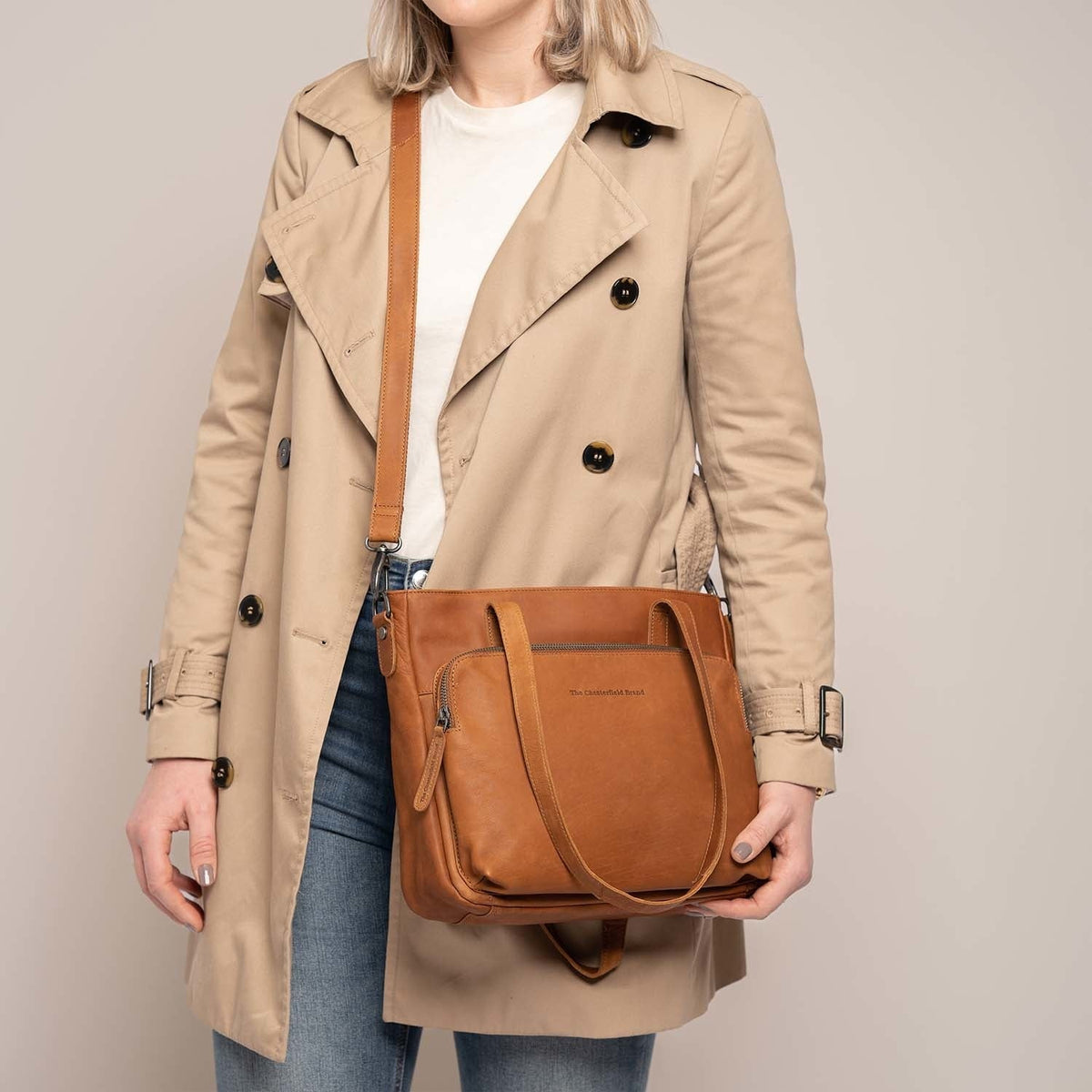 Alicante Full-Grain Leather Shopper pour Femme – Vue produit alternative 3