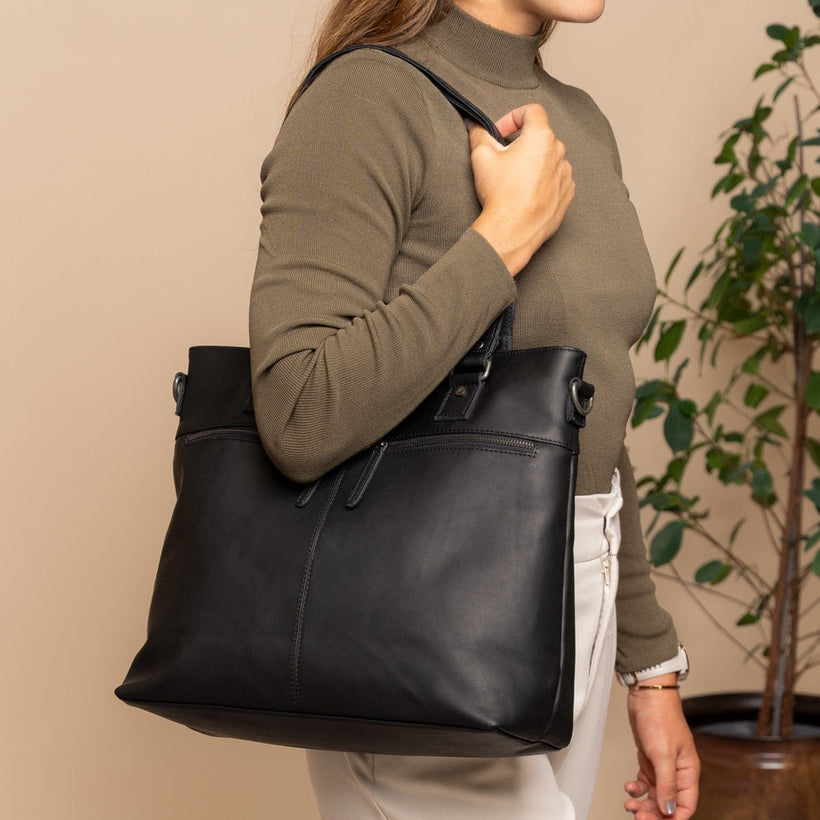 Rome Full-Grain Leather Shopper pour Femme