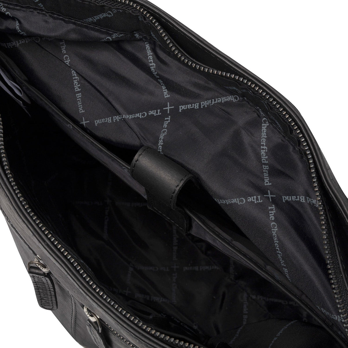 Rome Full-Grain Leather Shopper pour Femme - Structured Side Profile Showing Gusset Depth &amp; Expansion Capacity