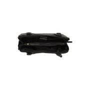 Solid Antique Brass Hardware &amp; Heavy-Duty Dual Zipper Detail on Belgrado Full-Grain Leather Shoulder Bag pour Femme