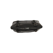 Belgrado Full-Grain Leather Shoulder Bag pour Femme - Structured Side Profile Showing Gusset Depth &amp; Expansion Capacity
