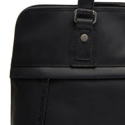 Classic 100% Full-Grain leather Bag - Rear Perspective Showing Reinforced Leather Straps &amp; Stitching