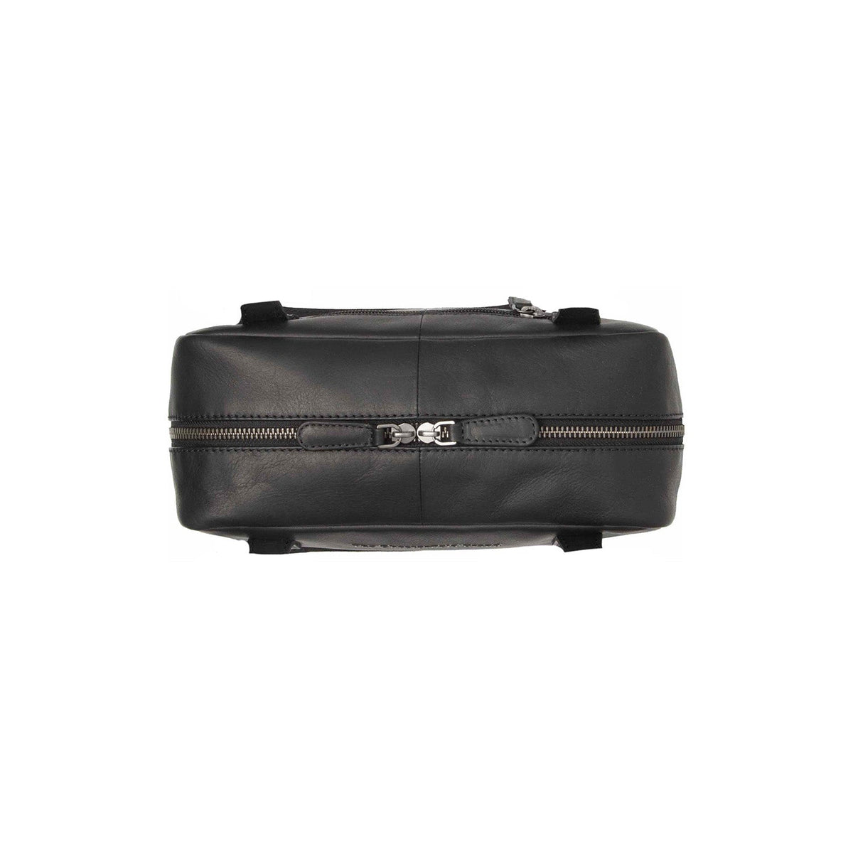 Solid Antique Brass Hardware &amp; Heavy-Duty Dual Zipper Detail on Fenno Full-Grain Leather Shoulder Bag pour Femme