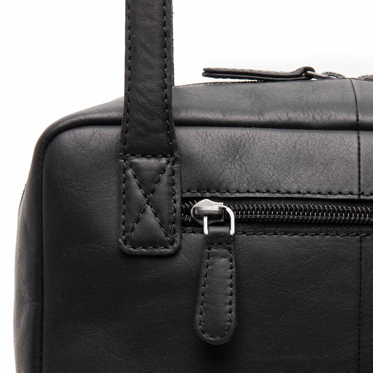 Fenno Full-Grain Leather Shoulder Bag pour Femme - Structured Side Profile Showing Gusset Depth &amp; Expansion Capacity