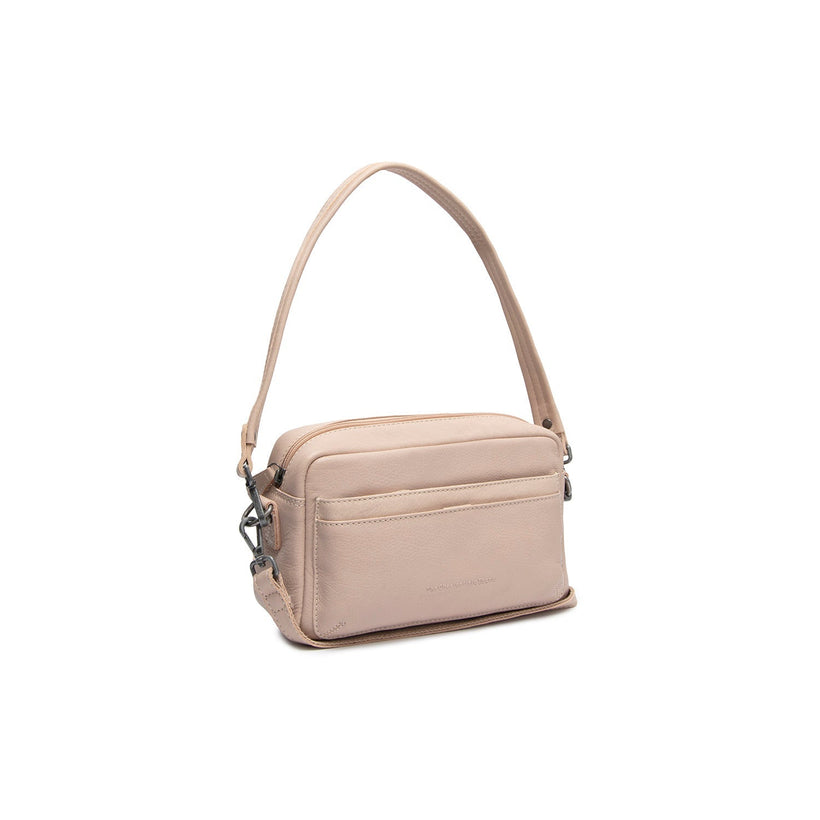 Liora Full-Grain Leather Shoulder Bag in Classic 100% Full-Grain Leather - Full Exterior Front Profile View | Buy Online