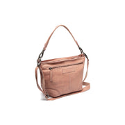 Lucy Full-Grain Leather Shoulder Bag pour Femme in Classic 100% Full-Grain Leather - Full Exterior Front Profile View | Acheter en ligne