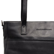 Classic 100% Full-Grain leather Bag - Rear Perspective Showing Reinforced Leather Straps &amp; Stitching