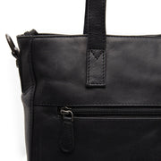 Mosel Full-Grain Leather Shoulder Bag pour Femme - Structured Side Profile Showing Gusset Depth &amp; Expansion Capacity