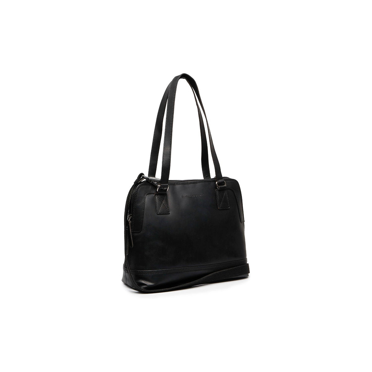 Seron Full-Grain Leather Shoulder Bag pour Femme in Classic 100% Full-Grain Leather - Full Exterior Front Profile View | Acheter en ligne