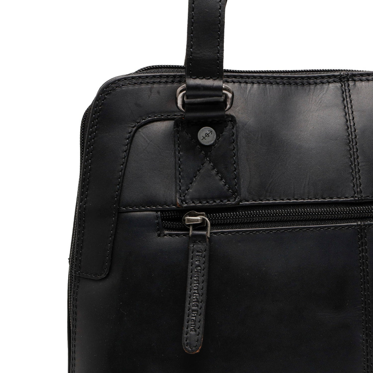 Seron Full-Grain Leather Shoulder Bag pour Femme - Structured Side Profile Showing Gusset Depth &amp; Expansion Capacity