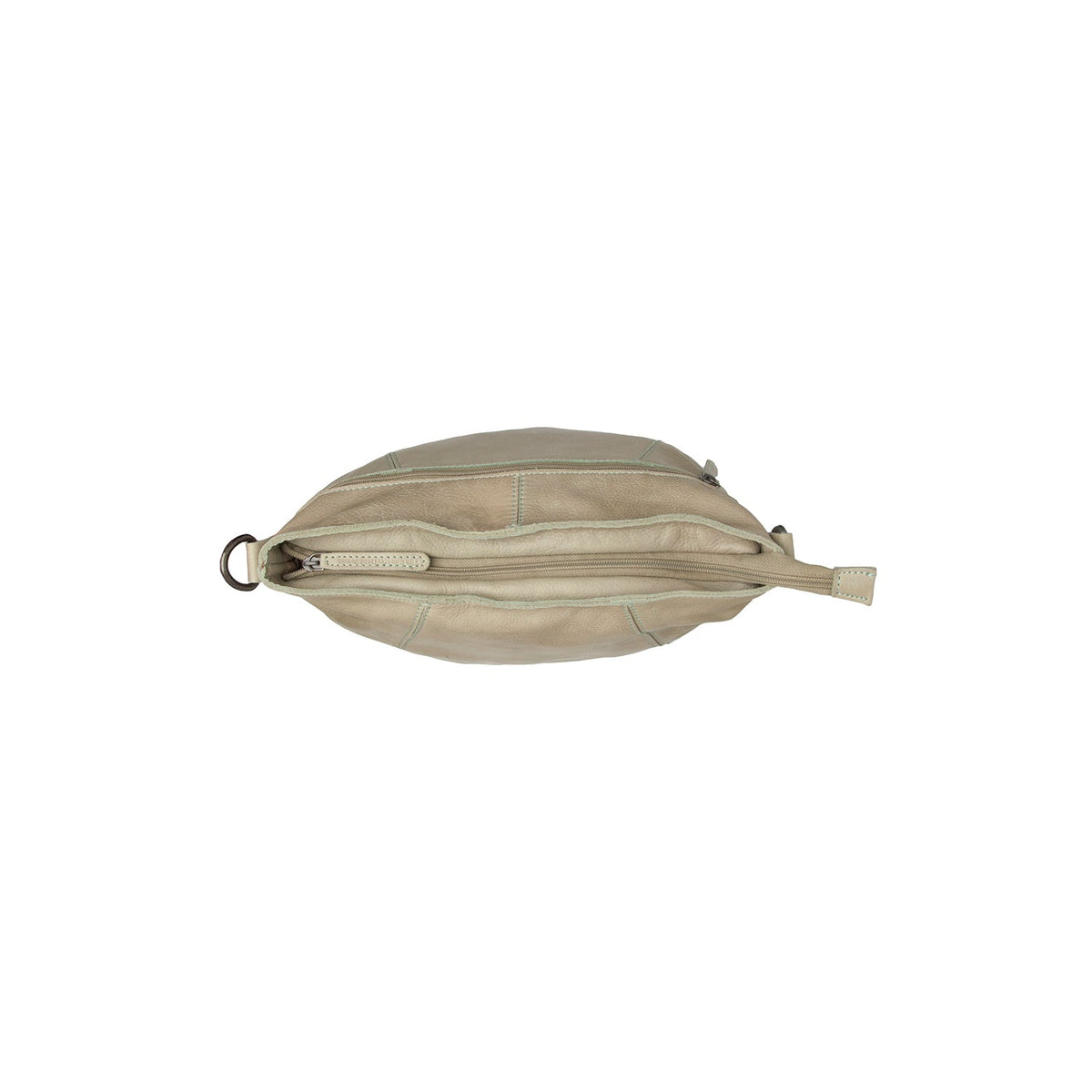 Sintra Full-Grain Leather Shoulder Bag pour Femme - Structured Side Profile Showing Gusset Depth &amp; Expansion Capacity