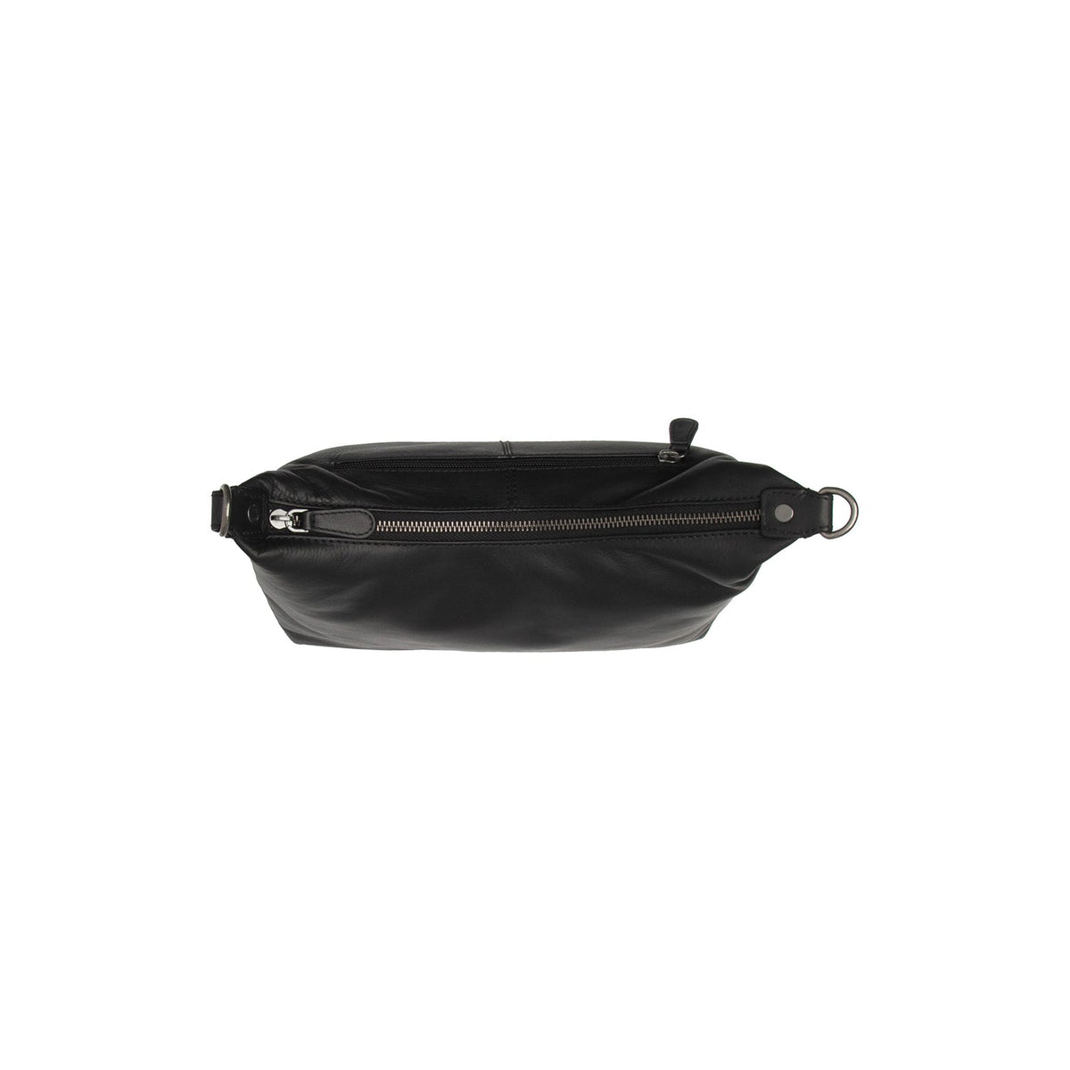 Skara Full-Grain Leather Shoulder Bag pour Femme - Structured Side Profile Showing Gusset Depth &amp; Expansion Capacity