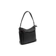 Tivra Full-Grain Leather Shoulder Bag pour Femme in Classic 100% Full-Grain Leather - Full Exterior Front Profile View | Acheter en ligne