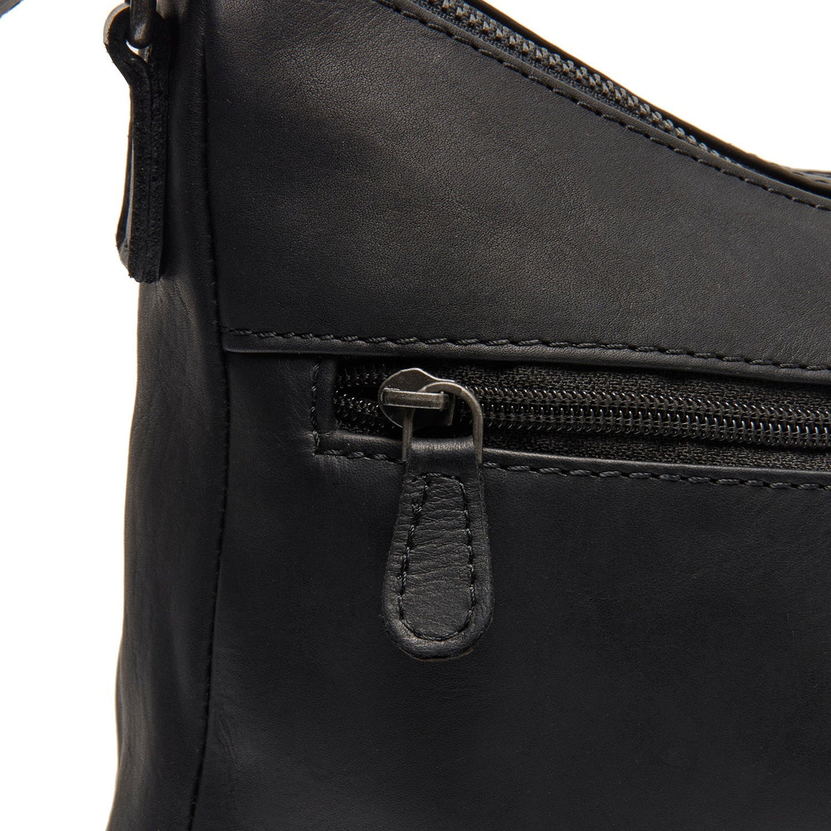 Tivra Full-Grain Leather Shoulder Bag pour Femme - Structured Side Profile Showing Gusset Depth &amp; Expansion Capacity