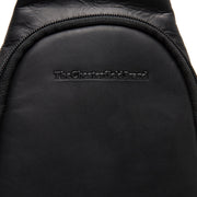 Solid Antique Brass Hardware &amp; Heavy-Duty Dual Zipper Detail on Leather Sling Bag Bowey pour Femme